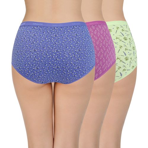 Pack of 4 Printed Cotton French knickers 