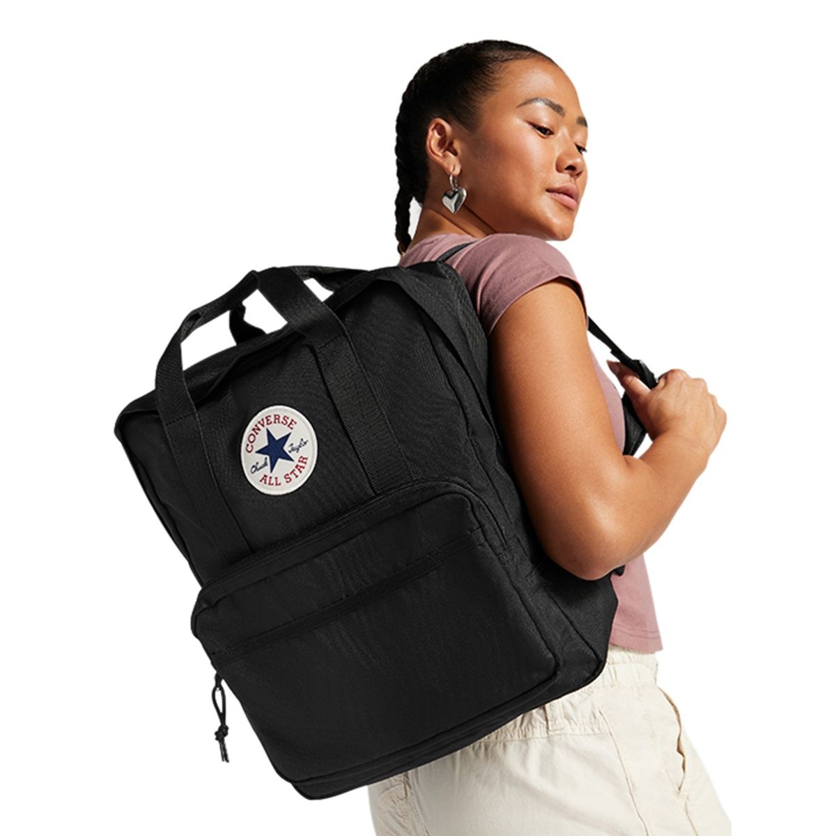 Buy Converse Unisex Small Square Backpack Black Color Online