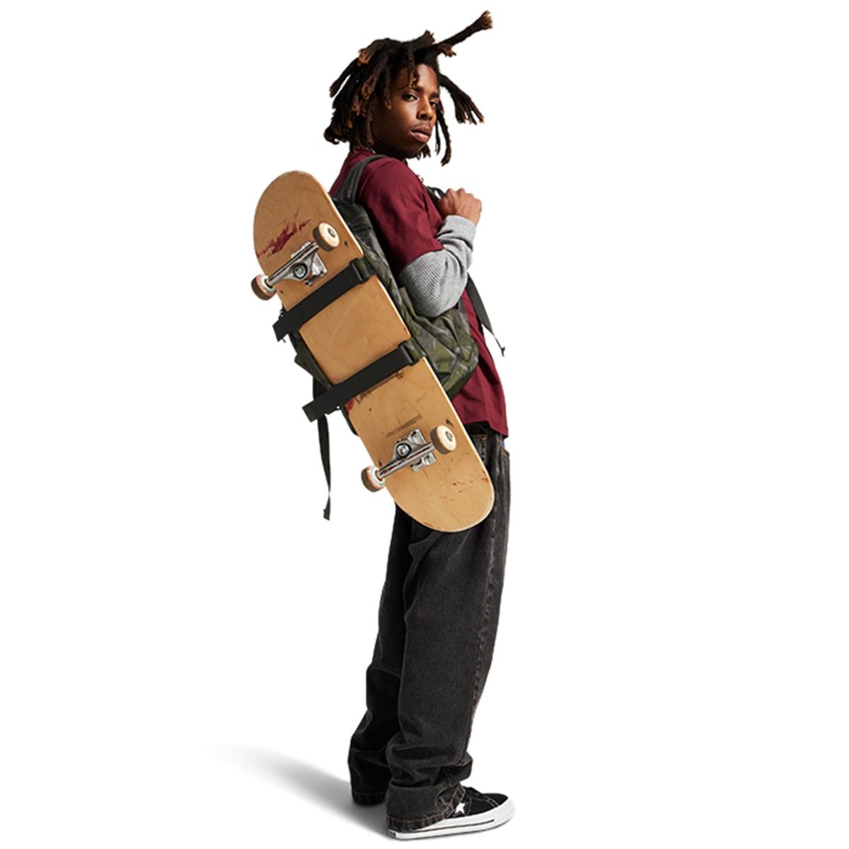 Buy Converse Unisex Paint Camo Cons Utility Backpack Green Color Online