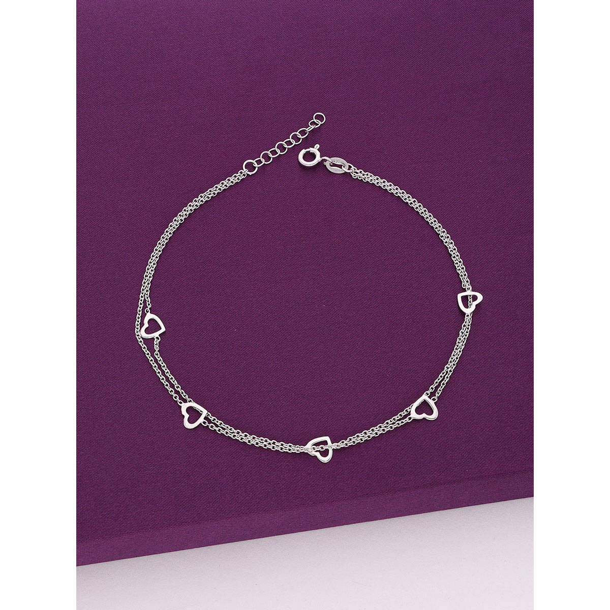 Buy Kai Jewel 92.5 Silver Simple Chain Anklet Online