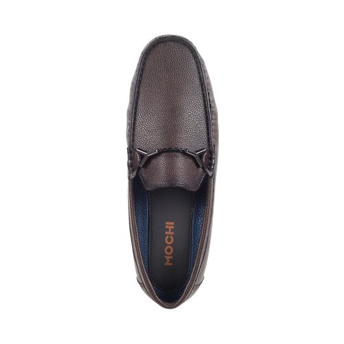 Buy Mochi Men Brown Formal Moccasin Online