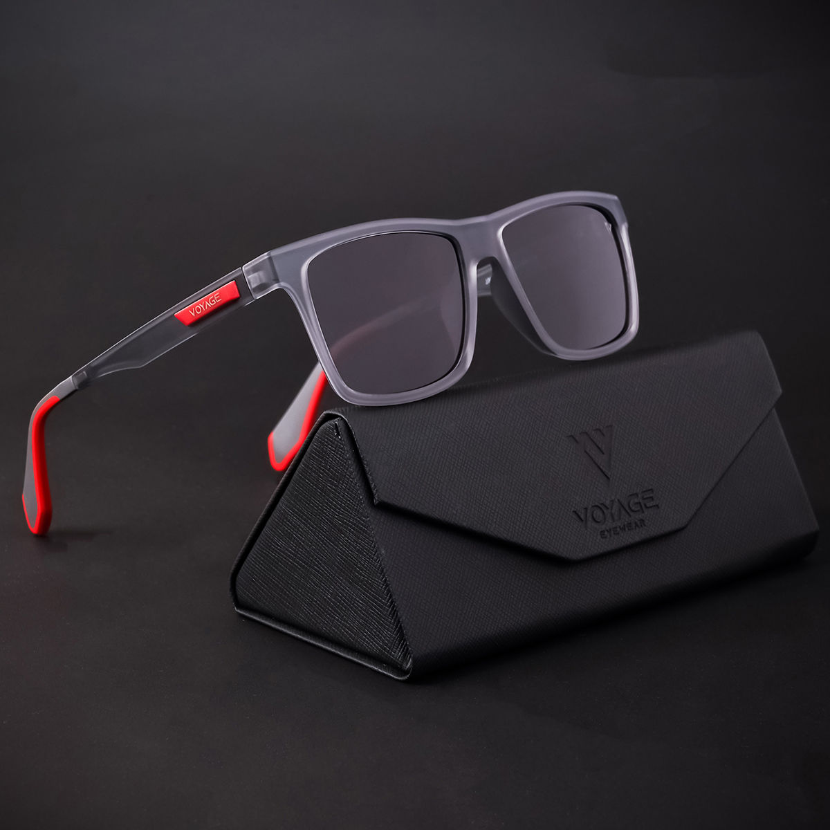 Buy Voyage Black Wayfarer Clip-On Polarized Sunglasses for Men & Women -  2182PMG4659 online