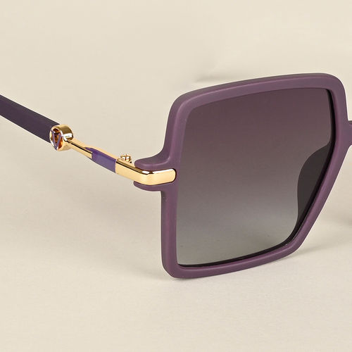 Buy Voyage Purple Square Polarized Sunglasses for Women