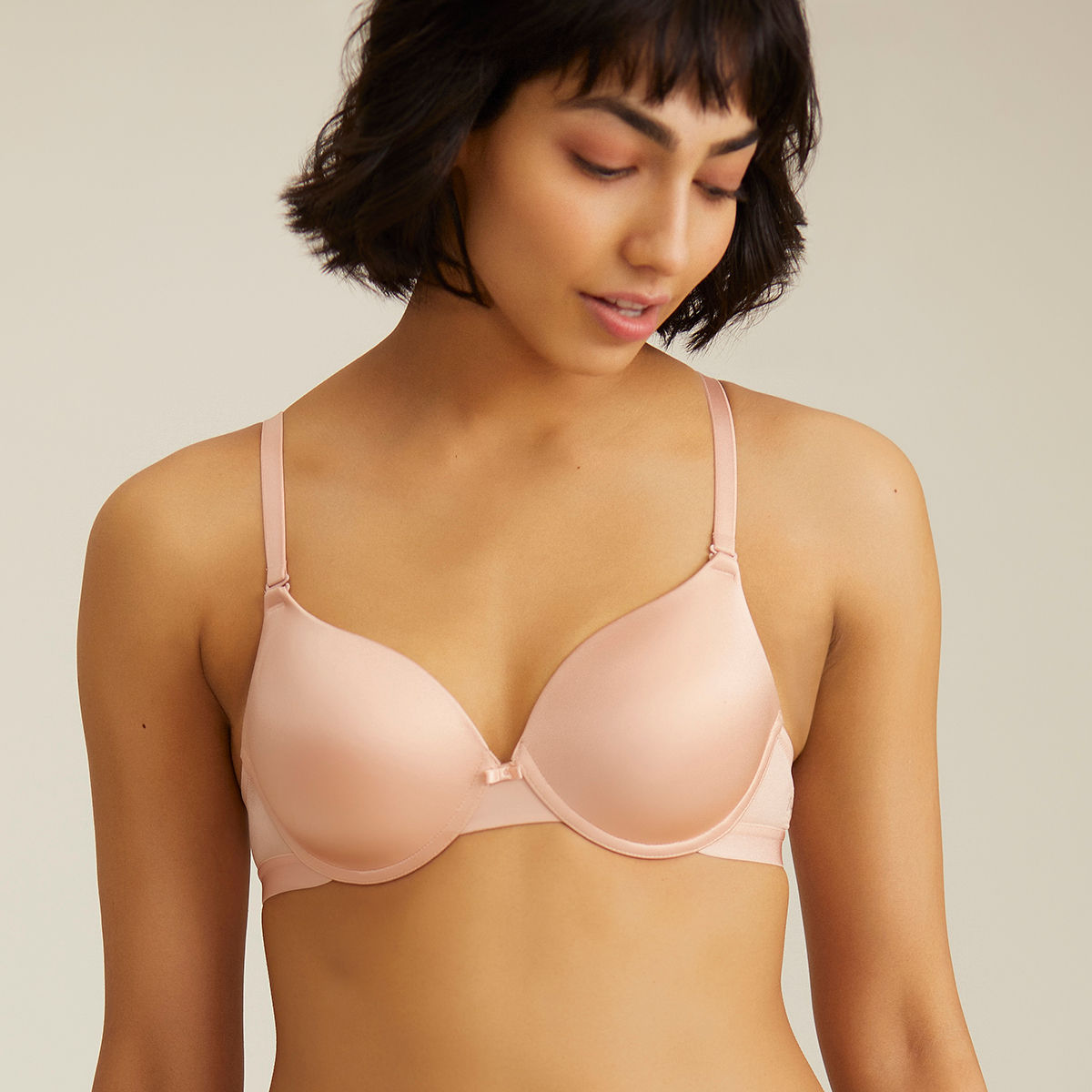 Aqua Shan Non Wired Push Up Deep V Bra in Stardust Lilac