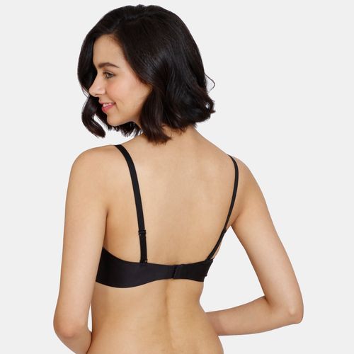 Buy Zivame Miracle Padded Non Wired Full Coverage T-Shirt Bra - Jet Black  Online