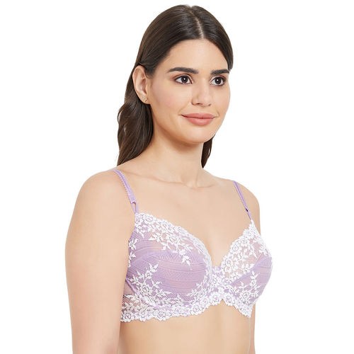 Buy Wacoal Embrace Lace Non-Padded Wired 3/4Th Cup Lace Fashion Bra -  Lavender Online
