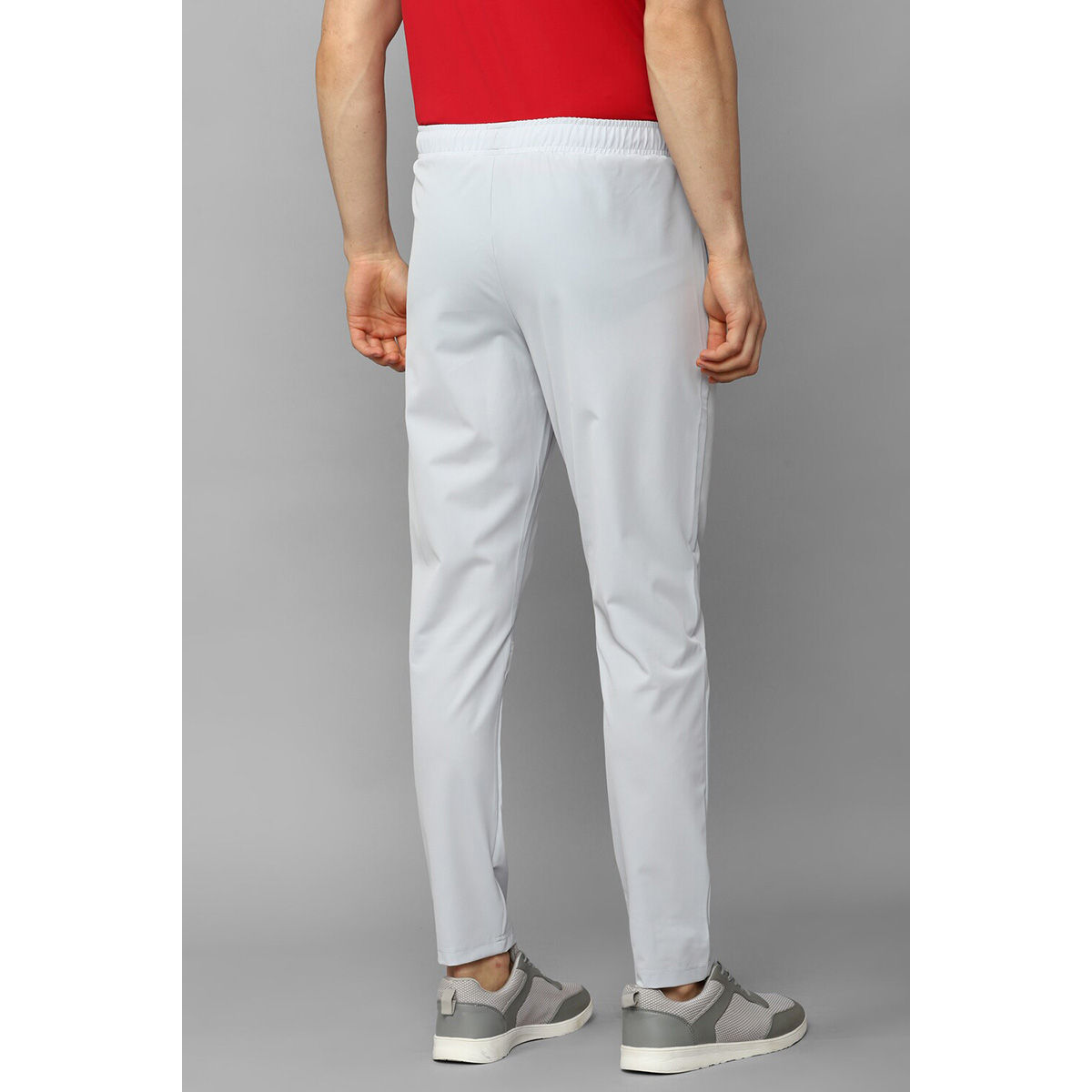 Buy Louis Philippe Men Grey Solid Casual Track Pants Online