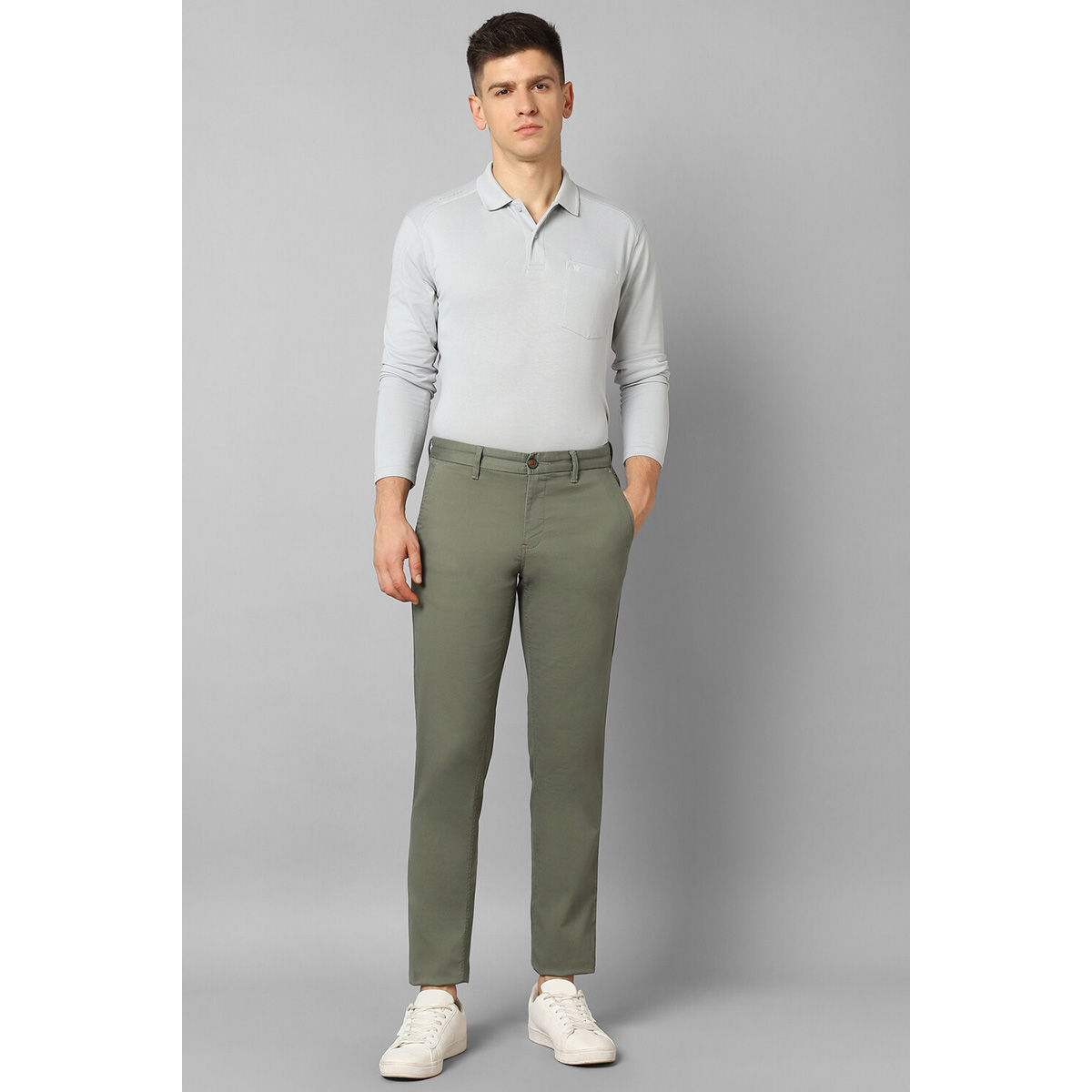 Buy Louis Philippe Sport Men Checked Slim Fit Casual Trousers - Trousers  for Men 20461376 | Myntra