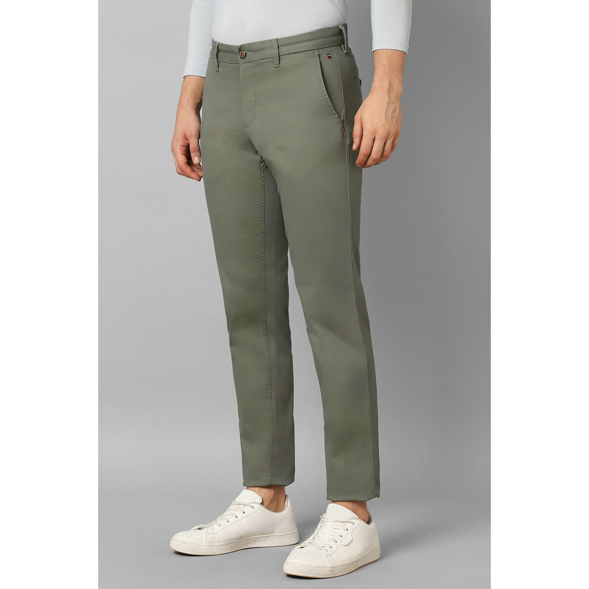 Buy Louis Philippe Sport Beige Steven Slim Fit Casual Trousers - Trousers  for Men 1284081 | Myntra