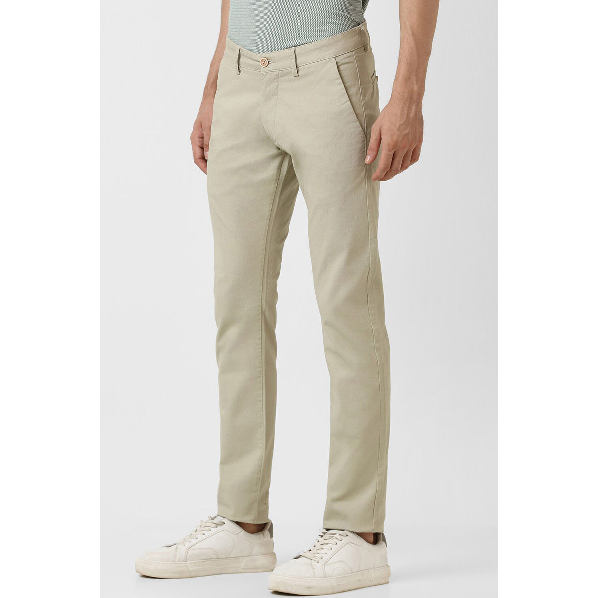 Peter England Casuals Trousers & Chinos, Peter England Beige Casual Trousers  for Men at Peterengland.com