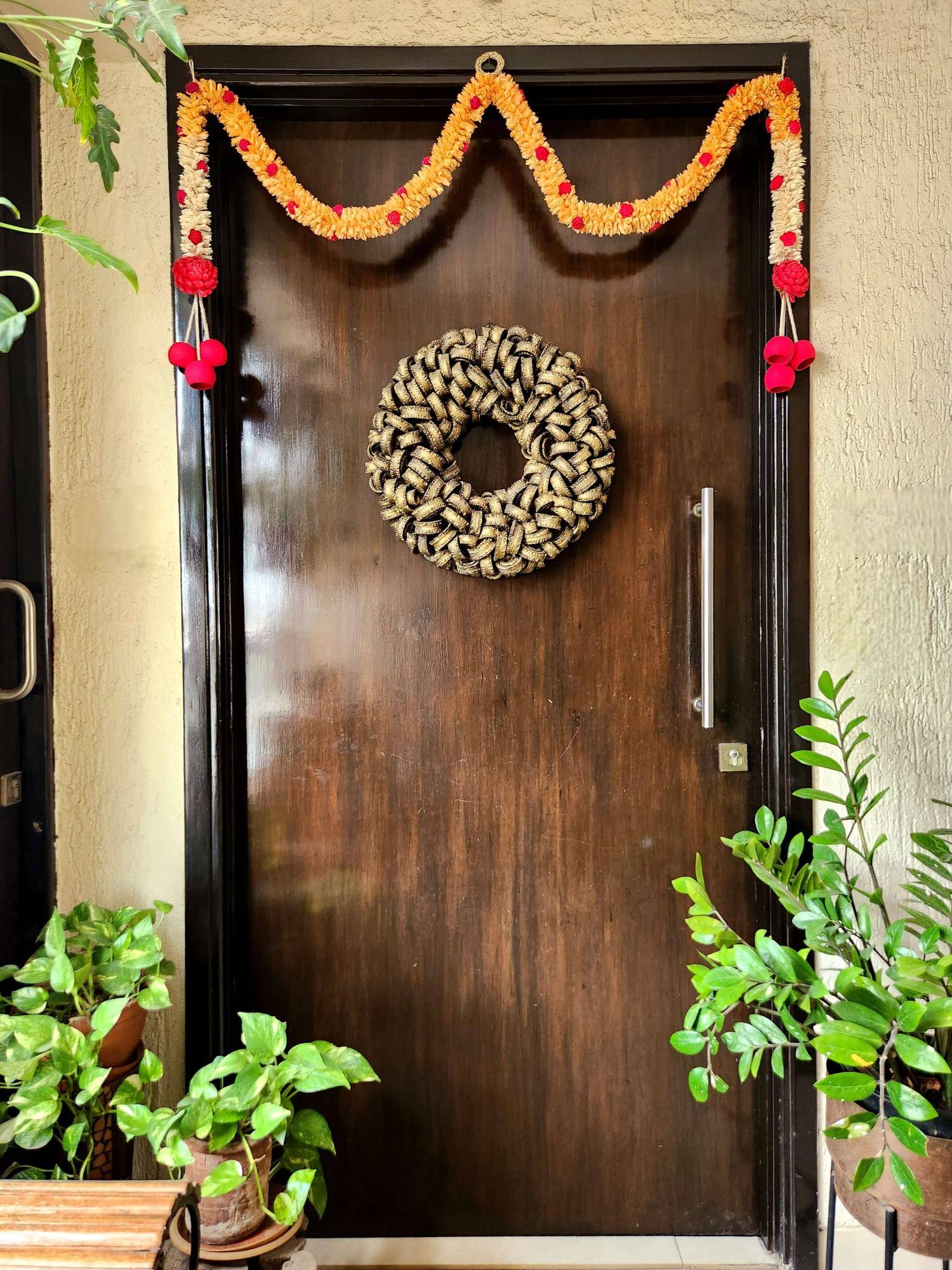Forestkraft Divine Rajanigandha Flower Toran for Main Door & Mandir, Diwali Home Decor