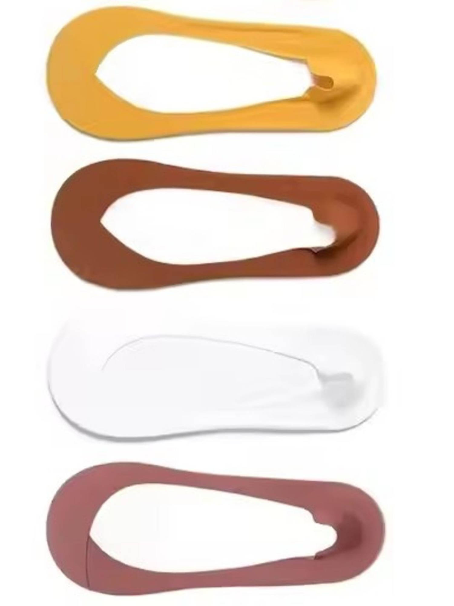 CrossKulture Multi-Color Solid No Show Socks (Pack Of 4)