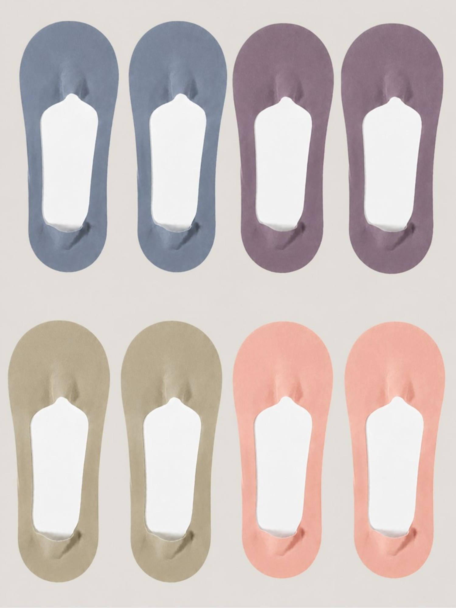 CrossKulture Multi-Color Solid No Show Socks (Pack Of 4)