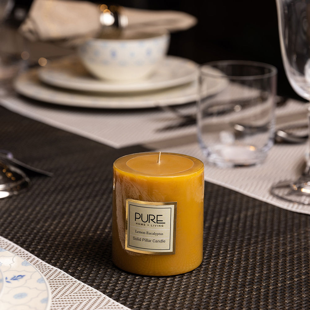 Pure Home + Living Large White Vanilla Pillar Candle (1) Buy Pure Home