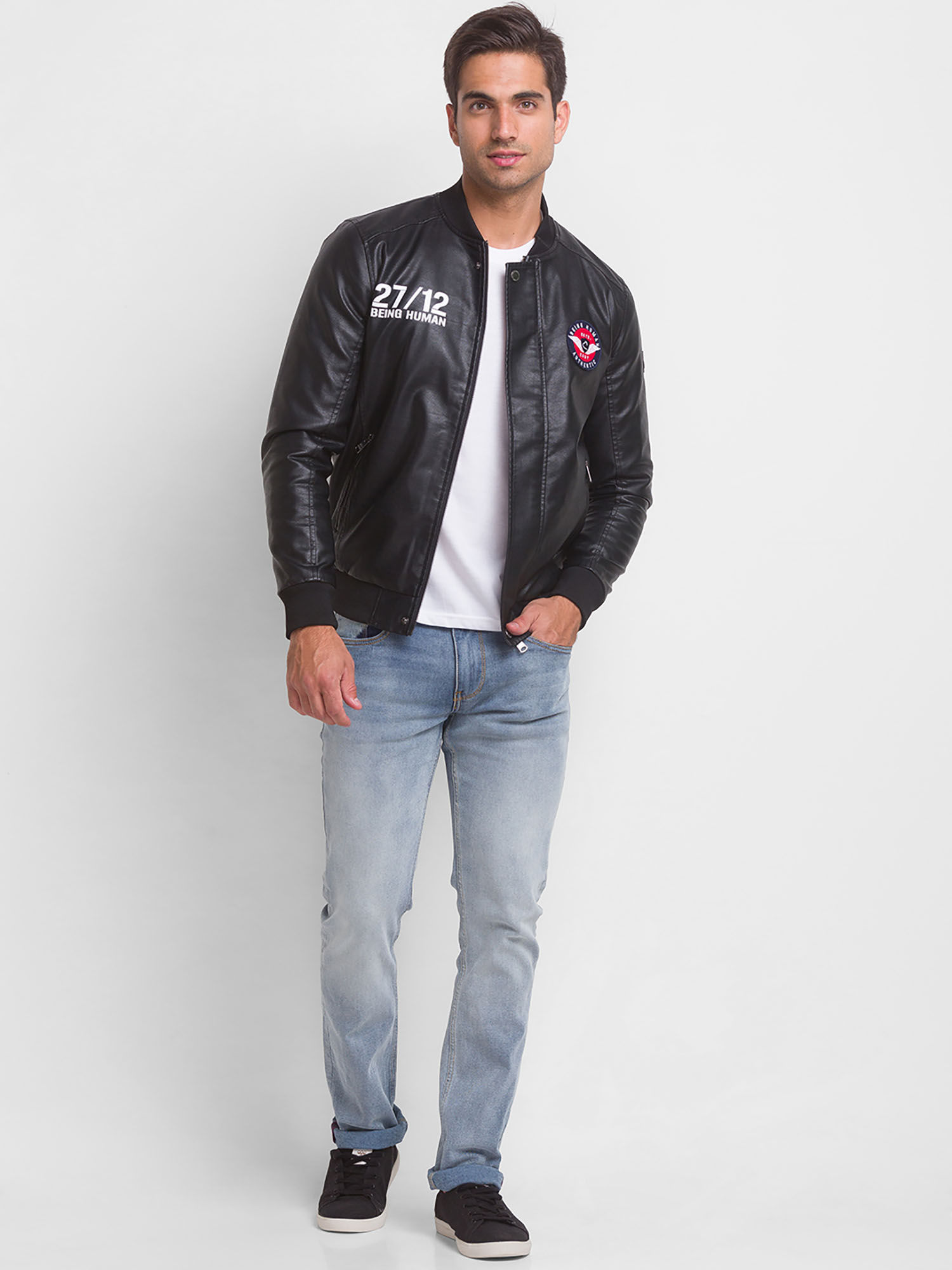 Buy Being Human Men's Black Full Sleeves Jacket Online