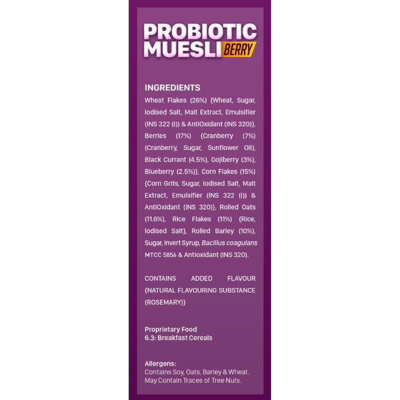 MuscleBlaze Probiotic Muesli Breakfast Cereals Berry Buy MuscleBlaze