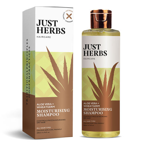 Just Herbs Silky Strength Aloevera-Wheatgerm Moisturising Shampoo: Buy Just  Herbs Silky Strength Aloevera-Wheatgerm Moisturising Shampoo Online at Best  Price in India | Nykaa