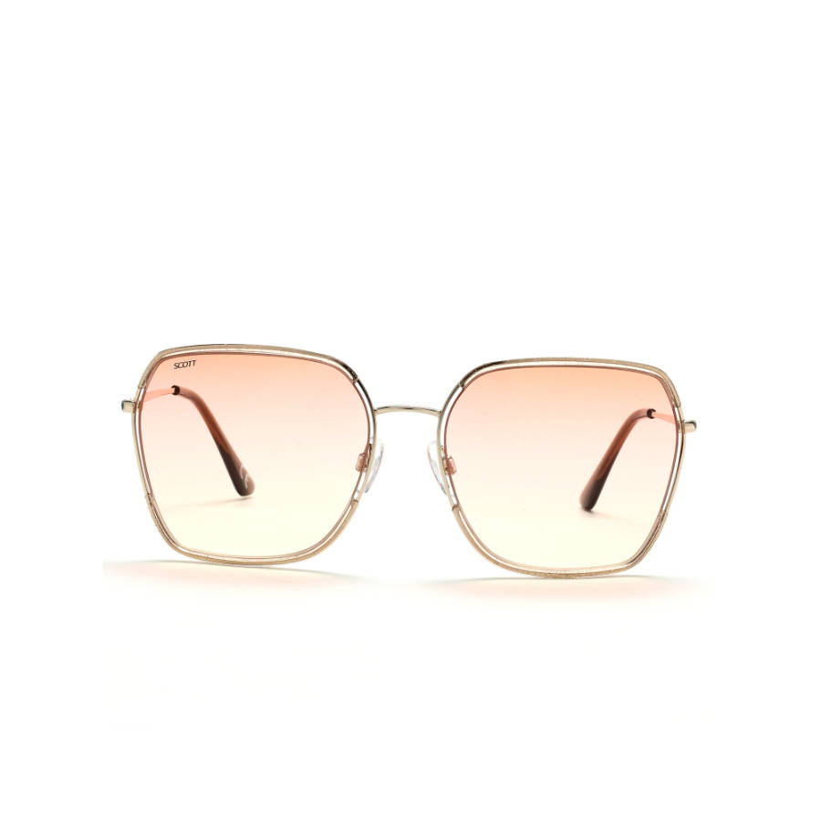 Scott Multi Lens Square UV Protected Sunglass Full Rim Gold Frame With UV Protection