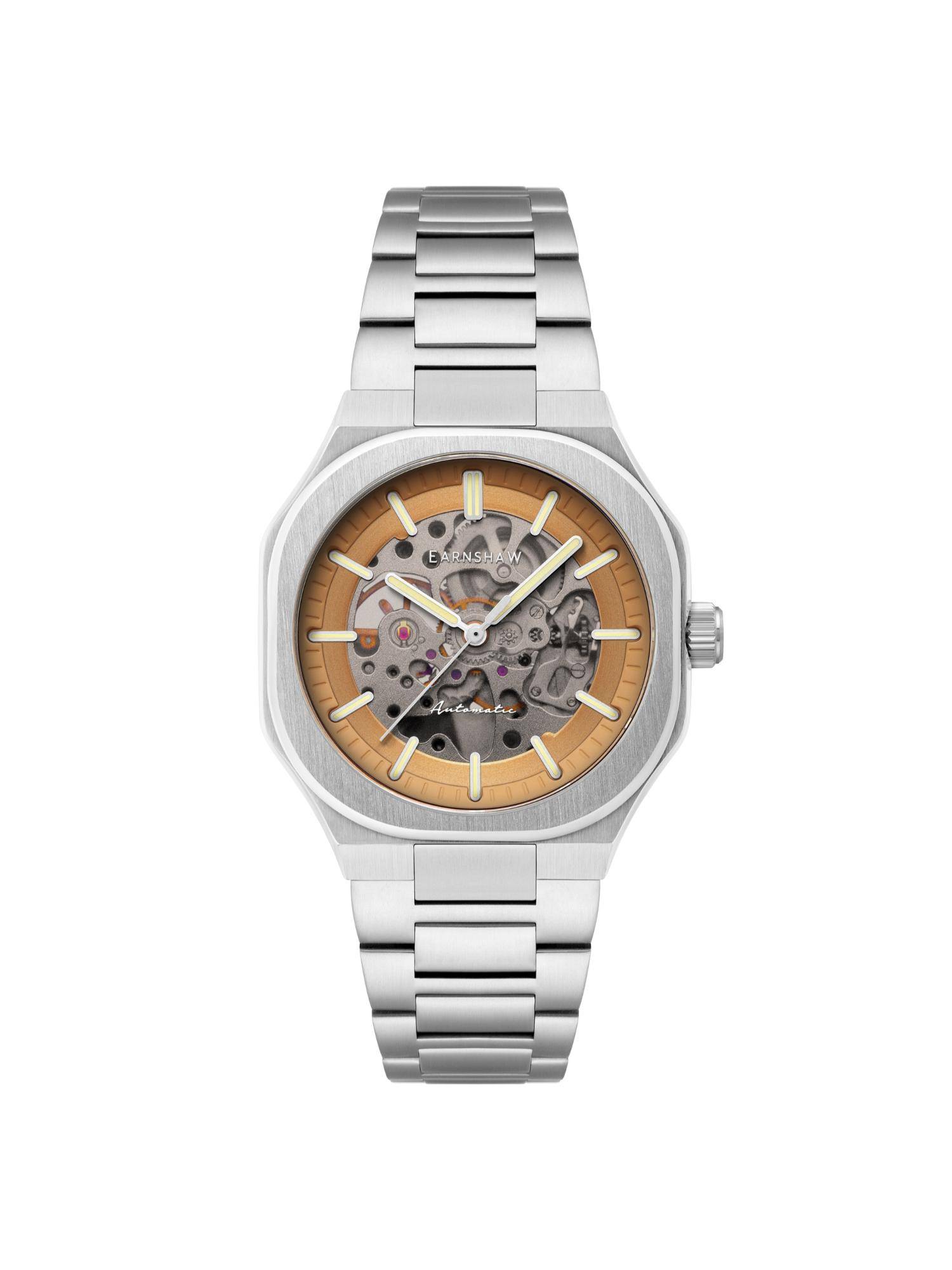 Buy Earnshaw Men Exeter Skeleton Automatic Brown Dial Analog Watch - ES ...