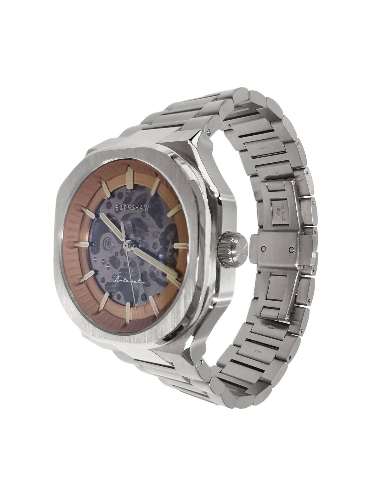 Buy Earnshaw Men Exeter Skeleton Automatic Brown Dial Analog Watch - ES ...