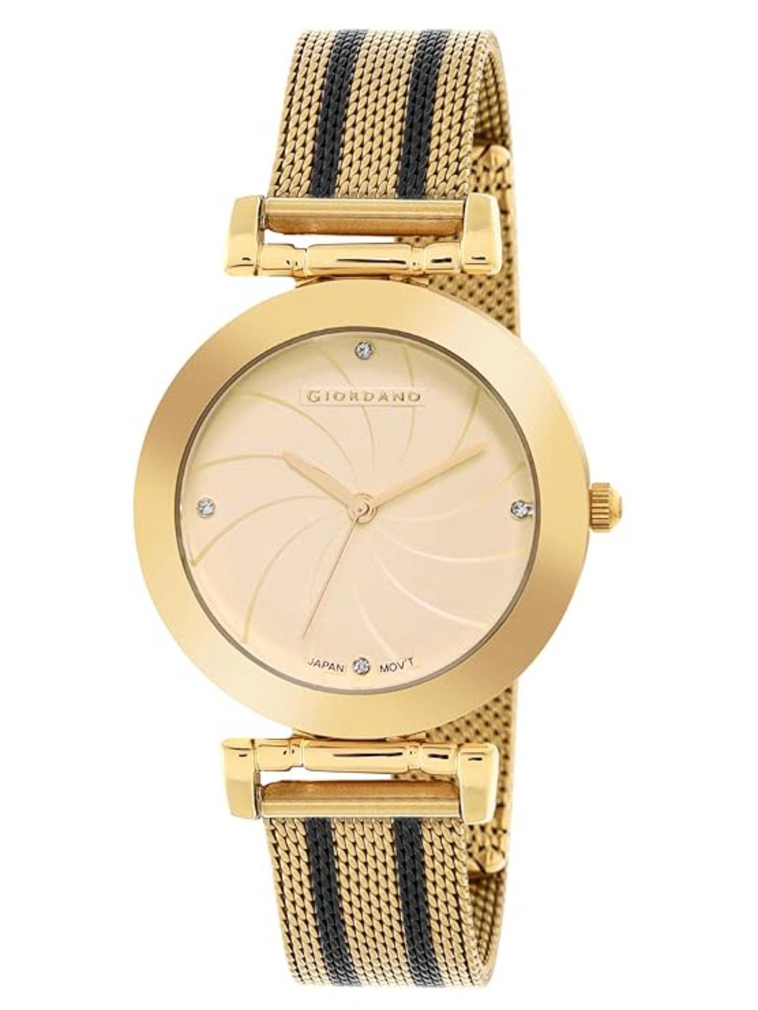 Giordano Women Gold Dial Analog Watch - GD-2140-22 (M)