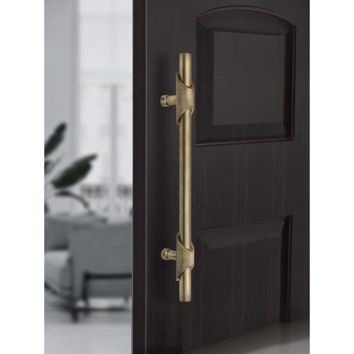 Buy Plantex Main Door Handle 18 Inch (S-120-Brass Antique) Online