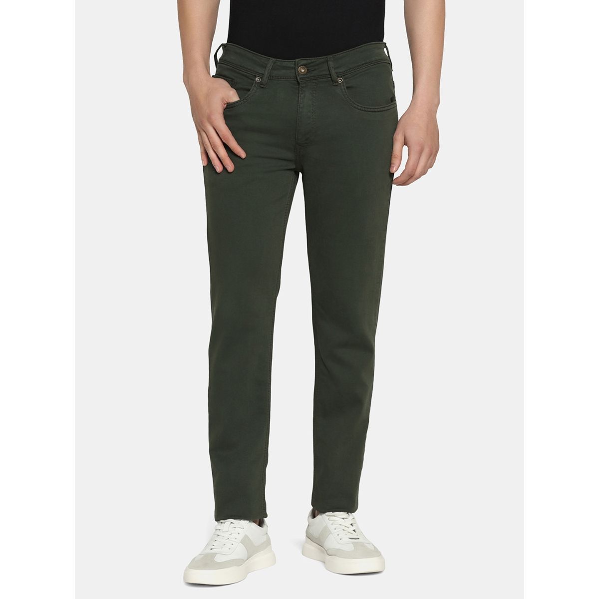 Olive Green Mens Solid Denim Jeans at Rs 710/piece in Navi Mumbai | ID:  2849327669055