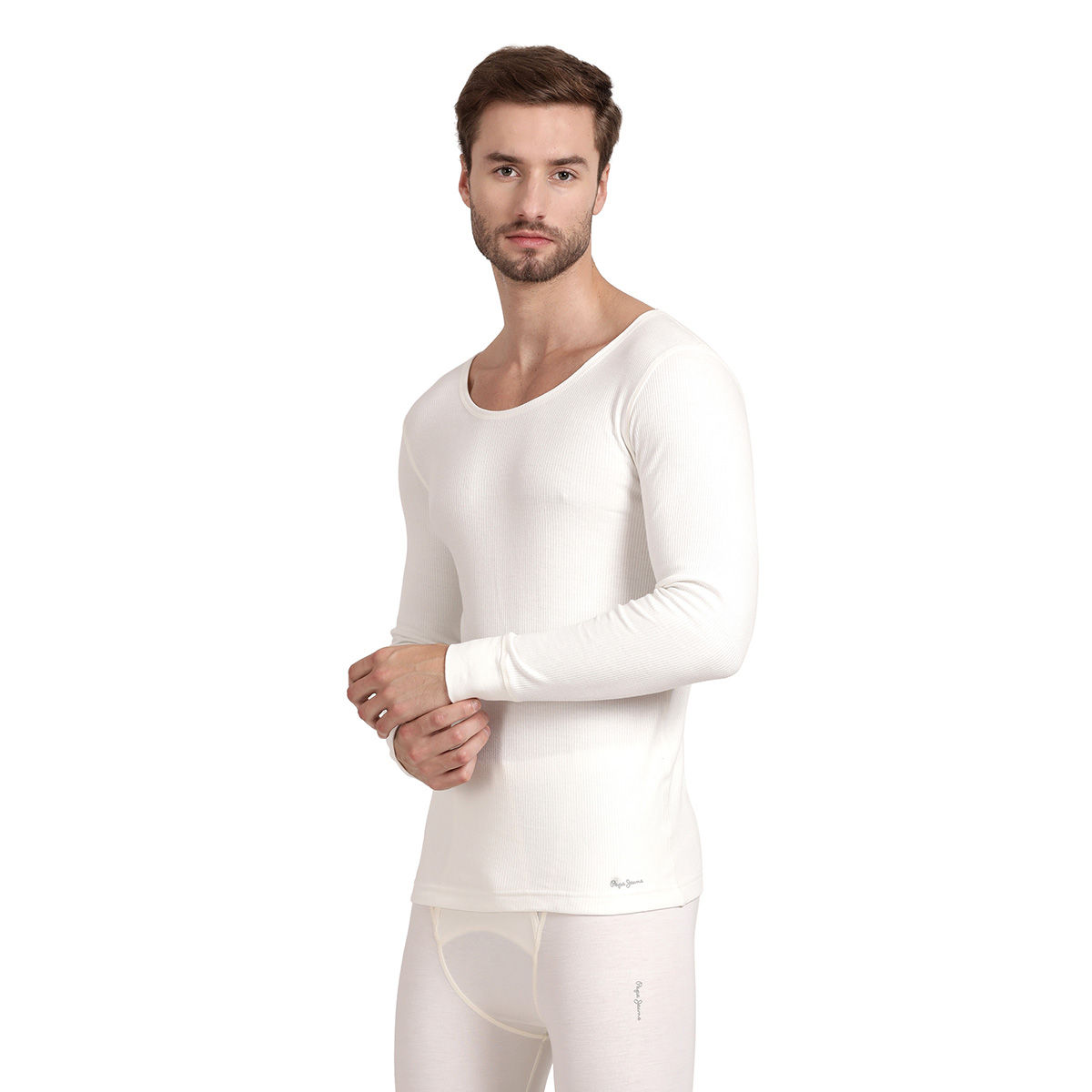 Pepe Jeans Solid Snug Fit Thermals Off White: Buy Pepe Jeans Solid Snug ...