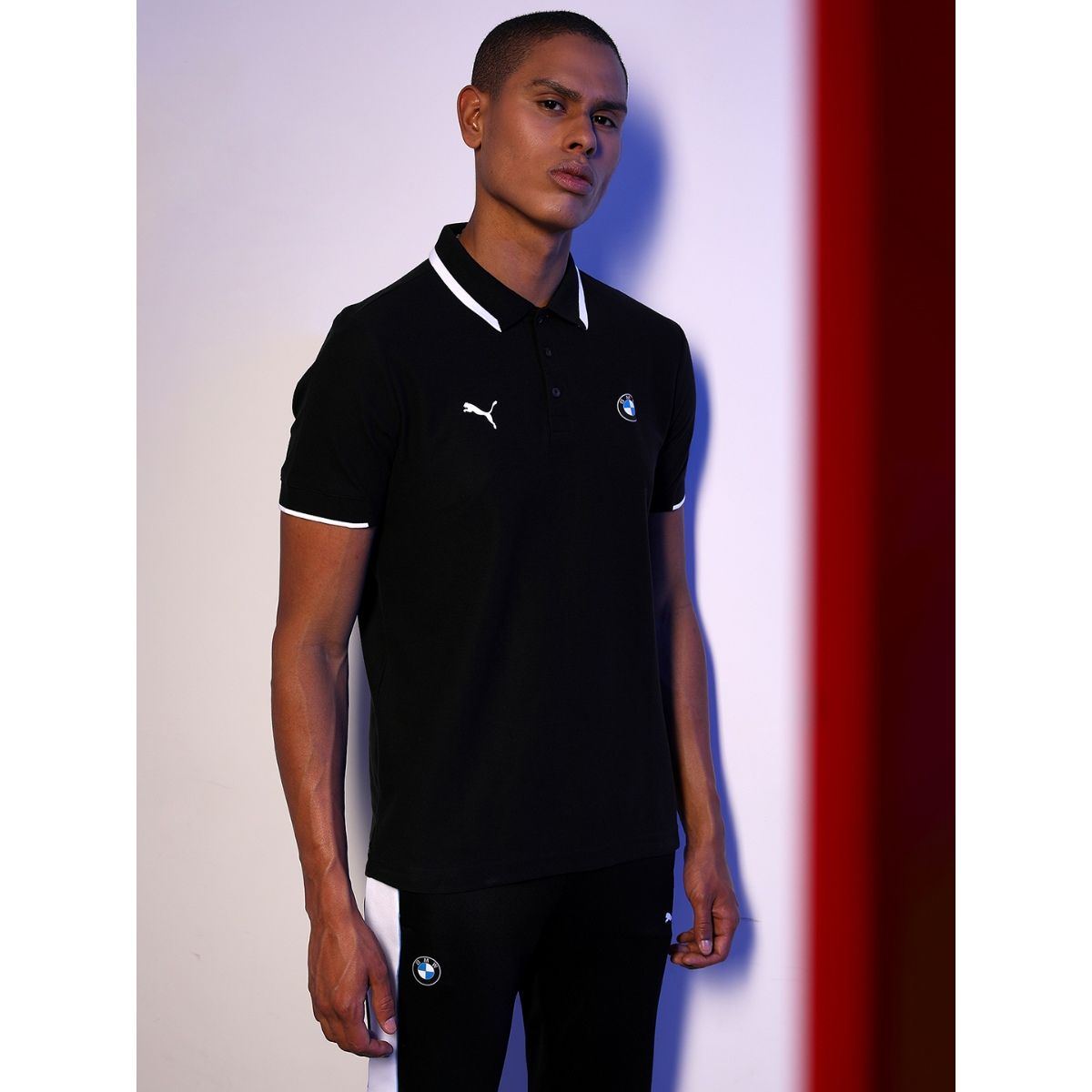Buy Puma Mens BMW M Motorsport Polo T shirt Black Online