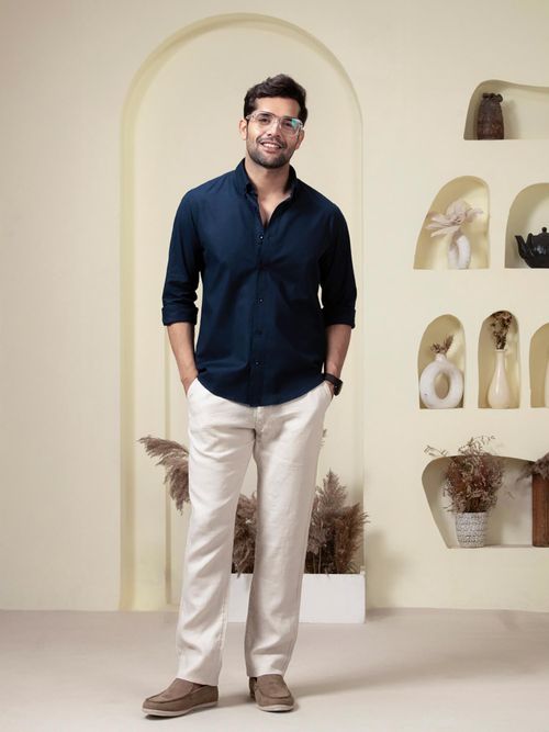 Blue Shirt Mens Navy Khaki Pants Buy Dark Blue Satin Shirts For