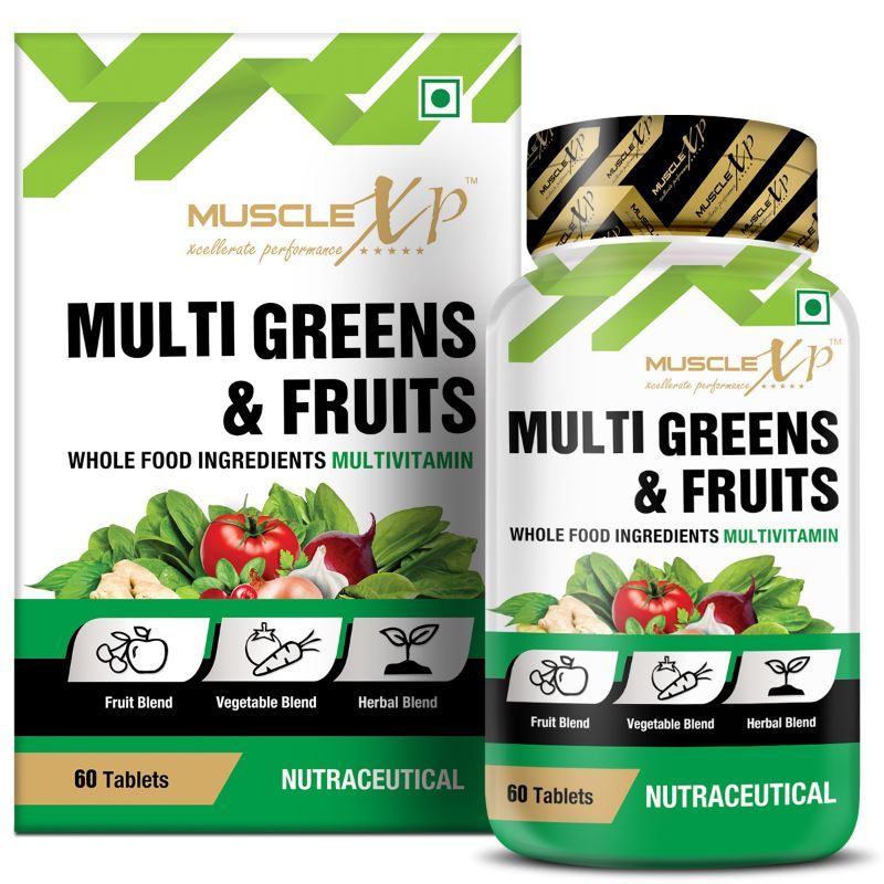 MuscleXP Multi Greens & Fruits Multivitamin 60 Tablets