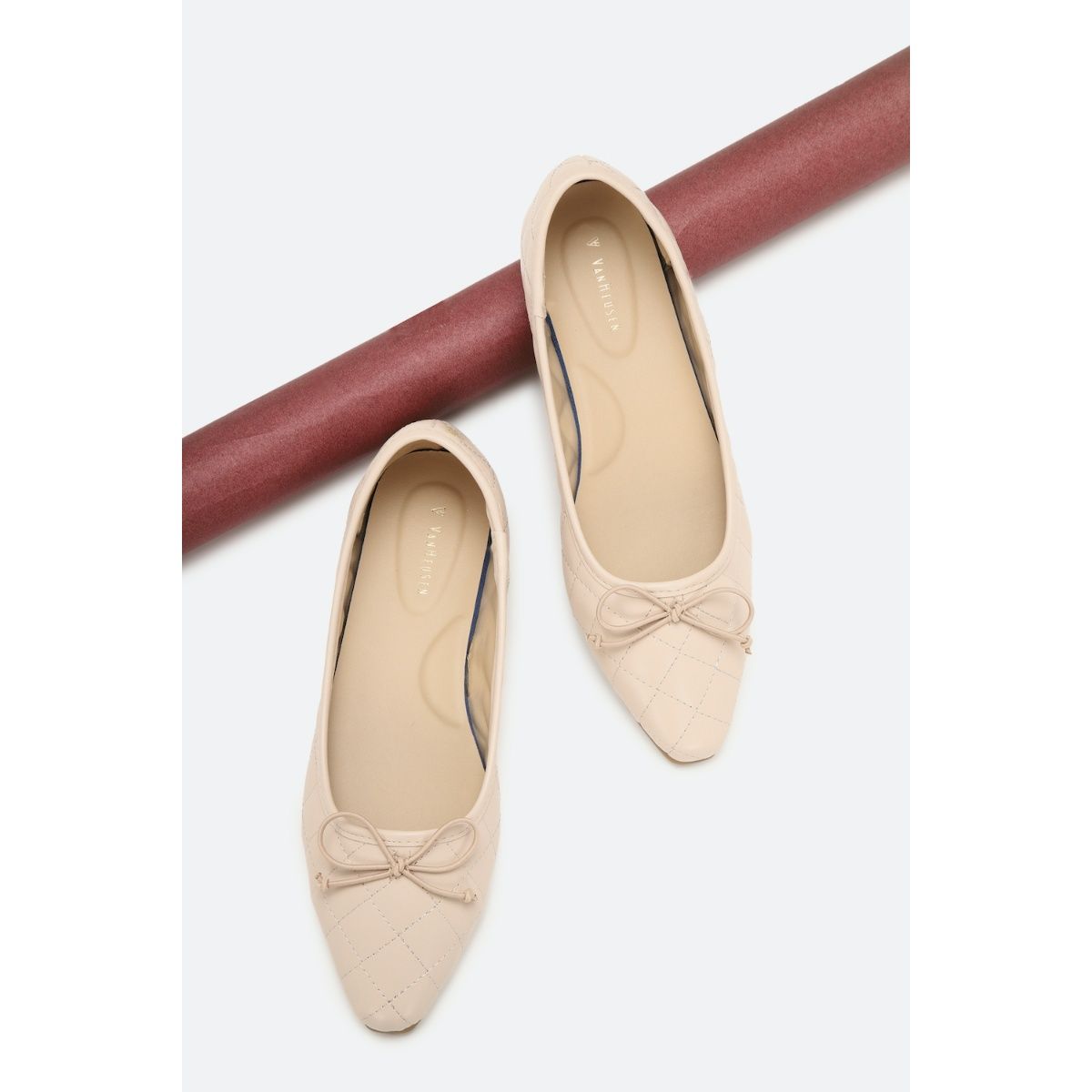 Van Heusen Textured Beige Ballerinas Buy Van Heusen Textured
