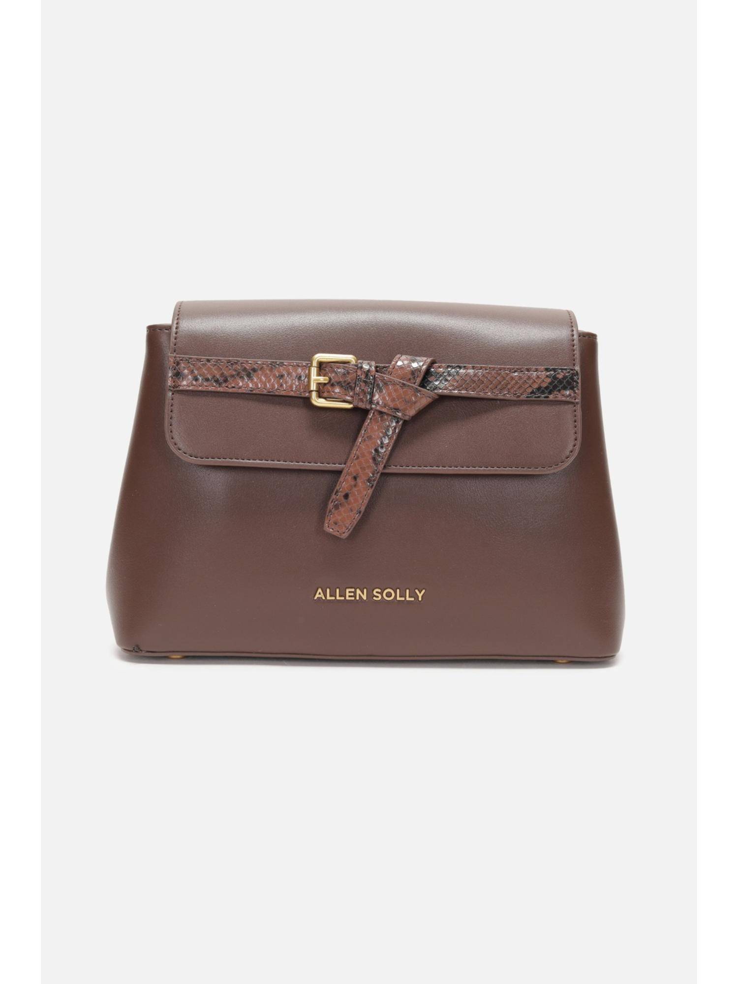 Buy Allen Solly Women Brown Casual Sling Bag with Detachable Strap Online
