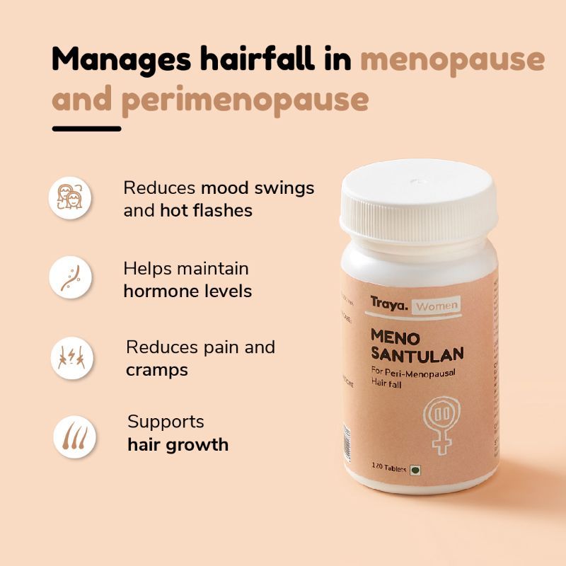 Traya Menopause Supplements For Hot Flashes, Period Pain & Hair Fall