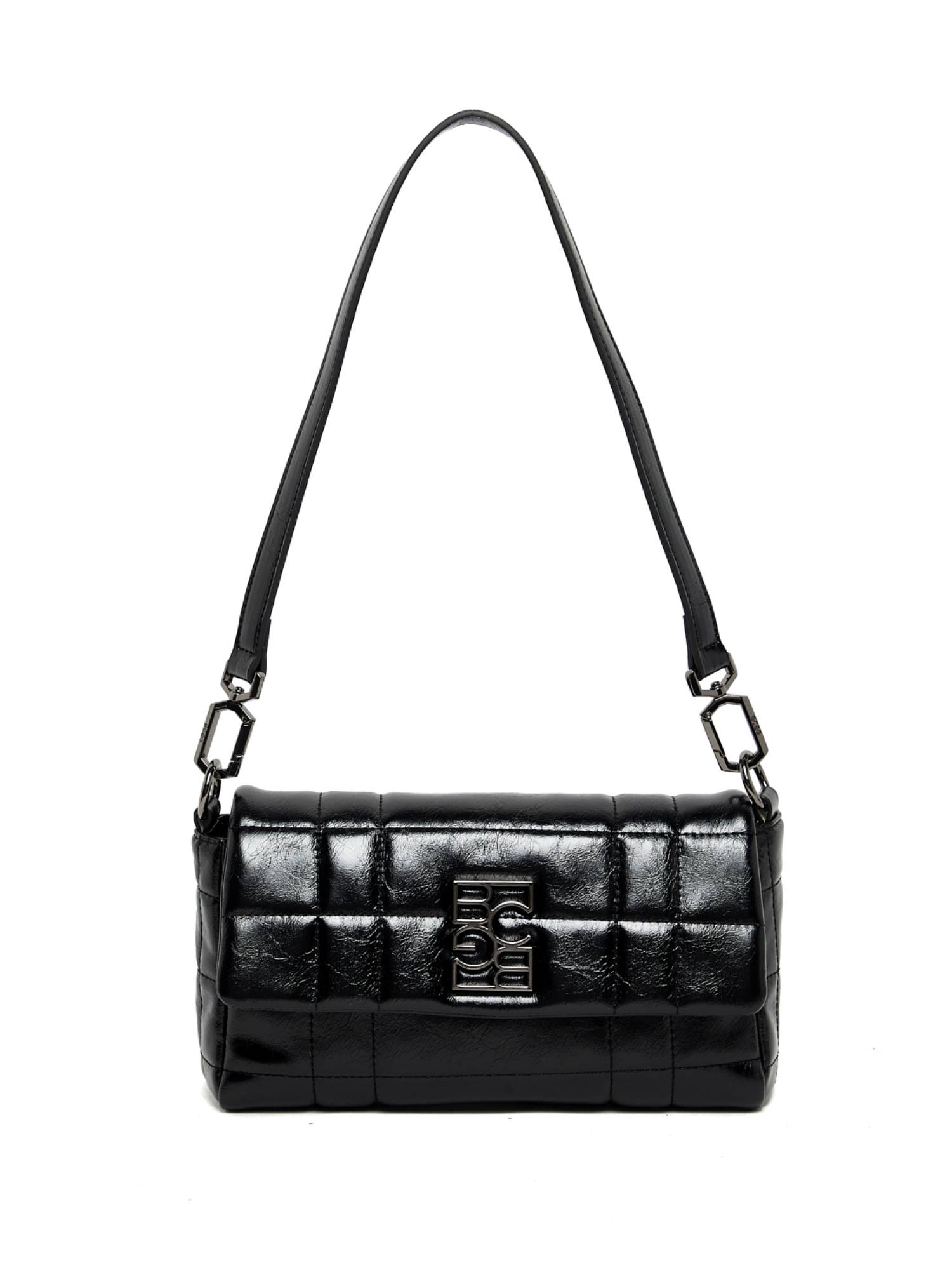 BCBG Black Logo Detail Shoulder Bag and Detachable Strap