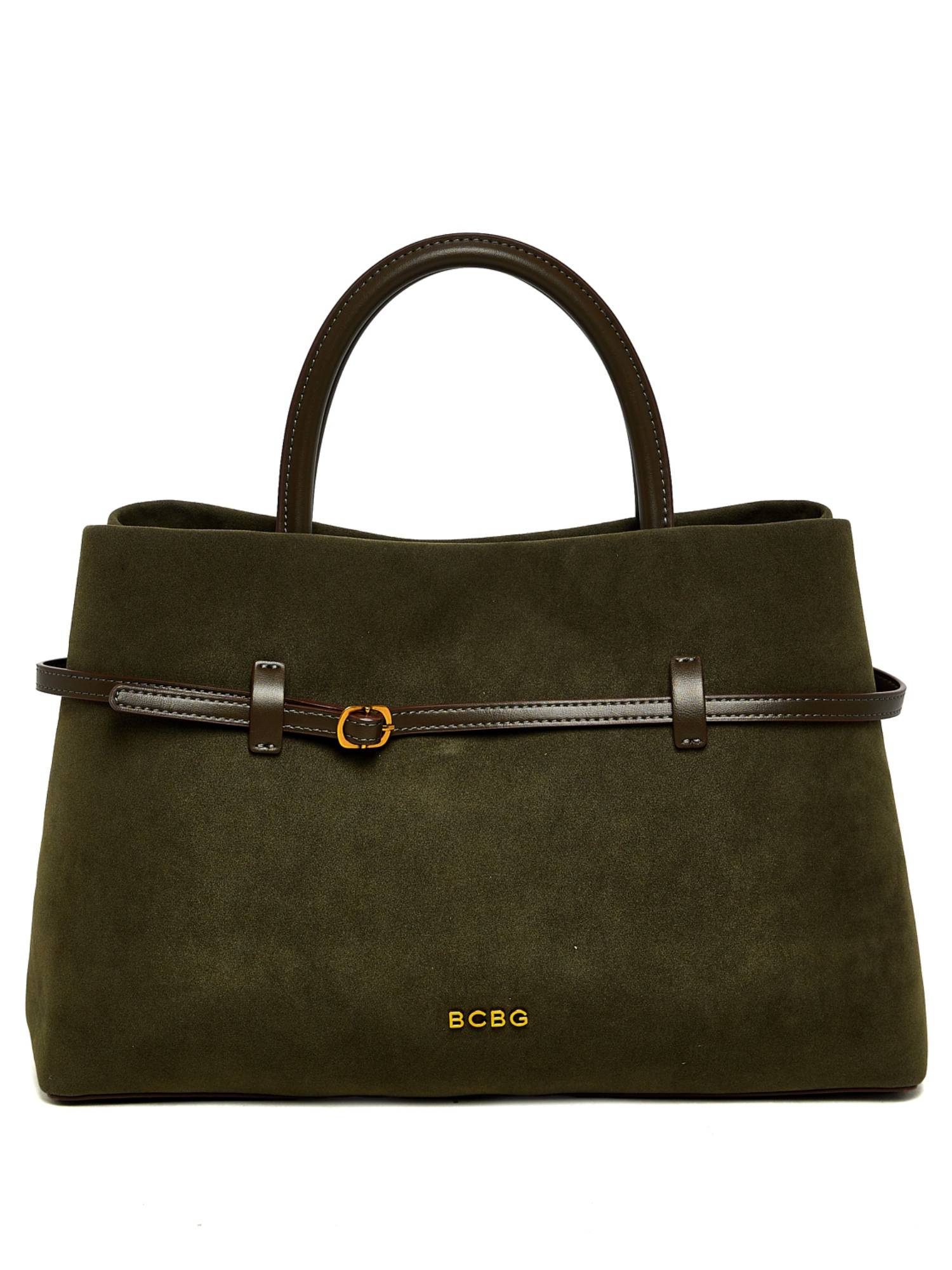 BCBG Green Top Handle Satchel Bag and Detachable Strap