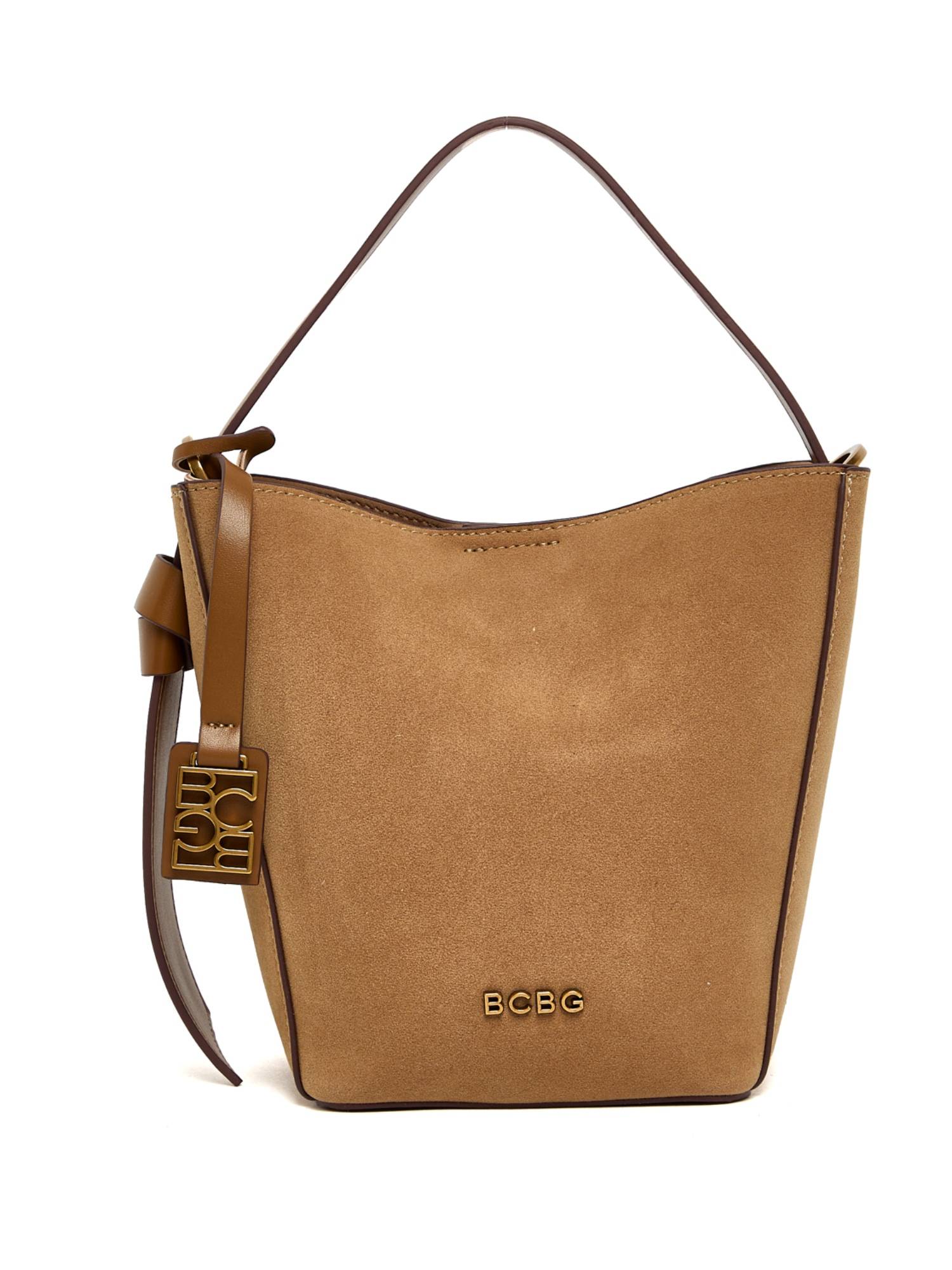 BCBG Brown Hobo Bucket Bag and Detachable Strap