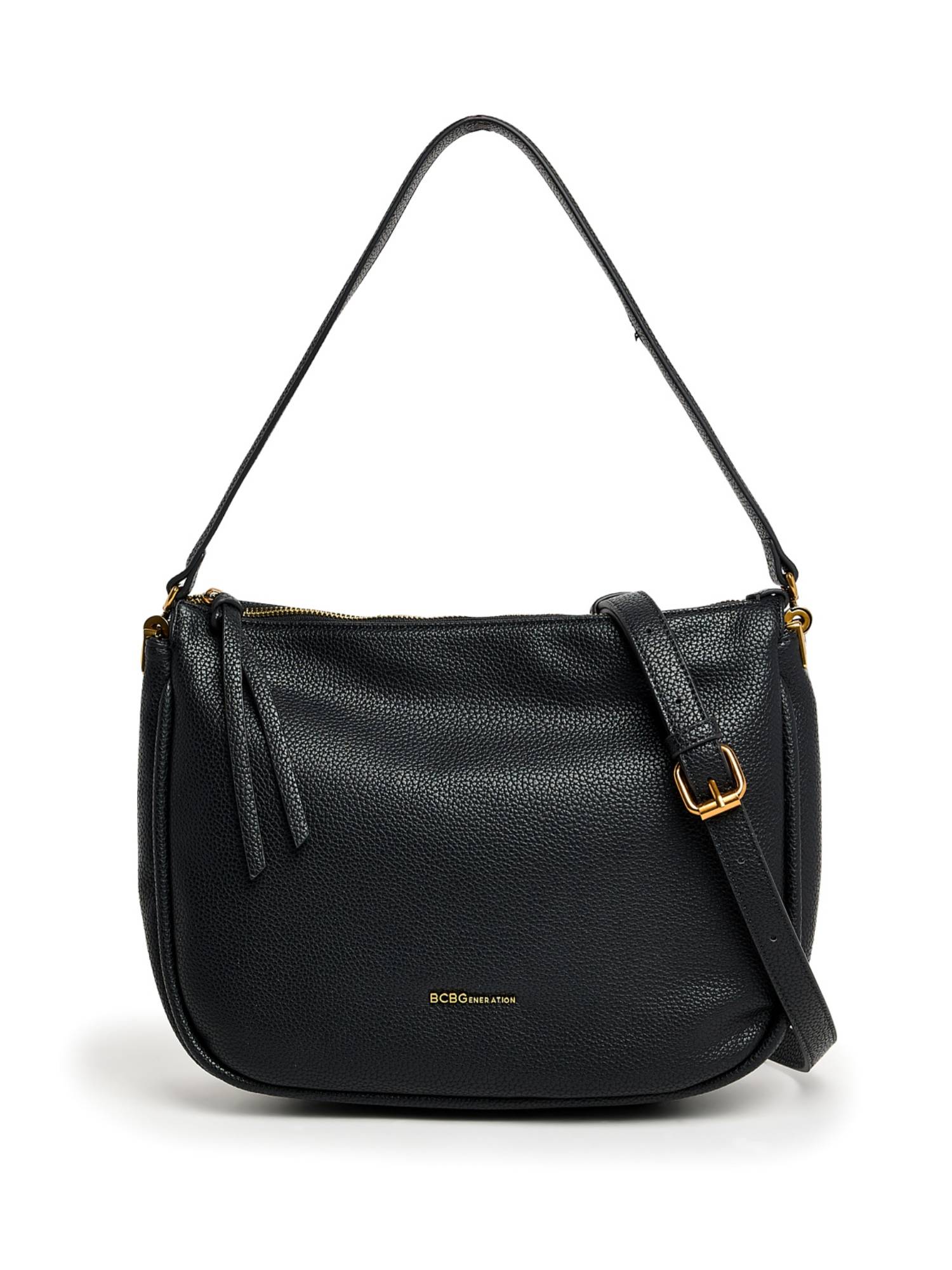 BCBG Black Slouchy Shoulder Bag and Detachable Strap