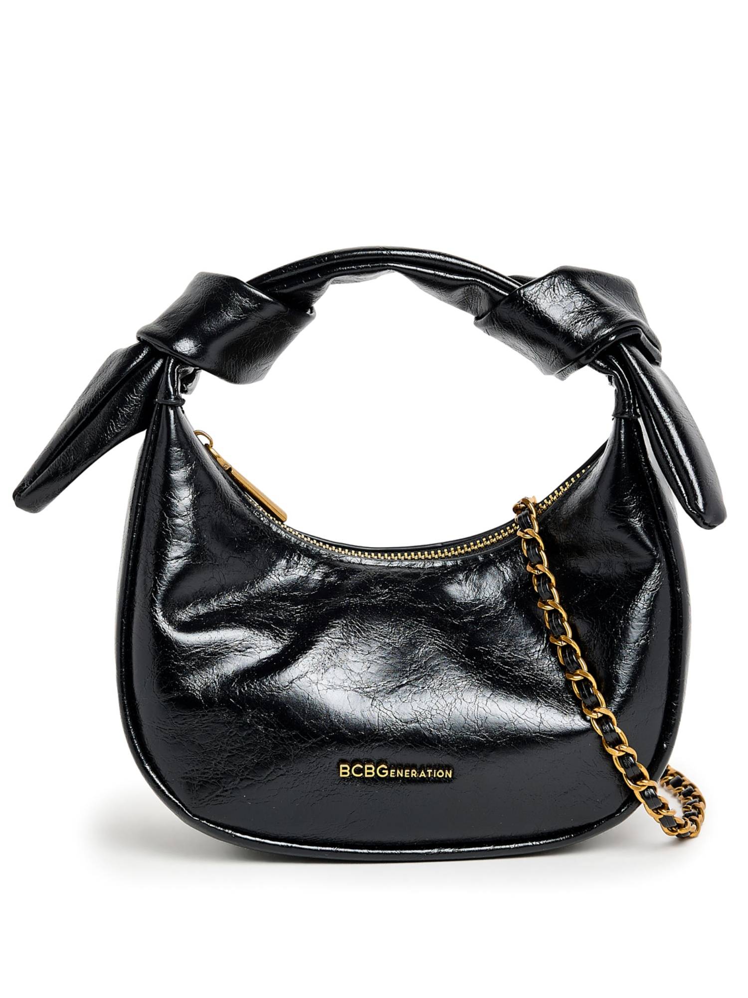 BCBG Black Crescent Handheld Bag