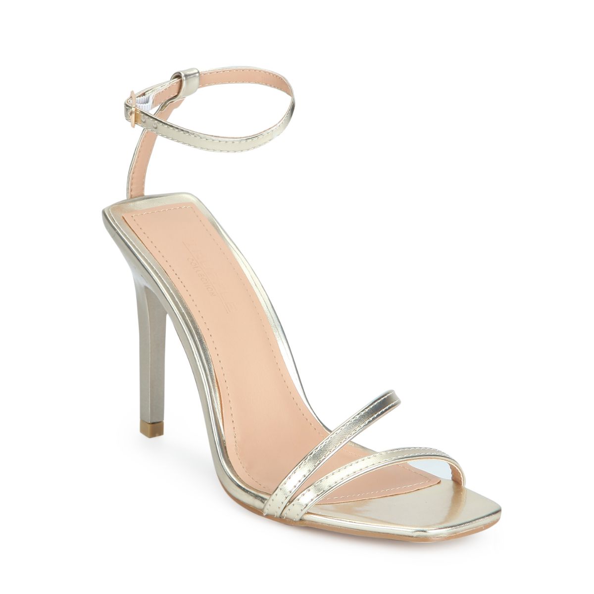 Metallic gold clearance ankle strap heels