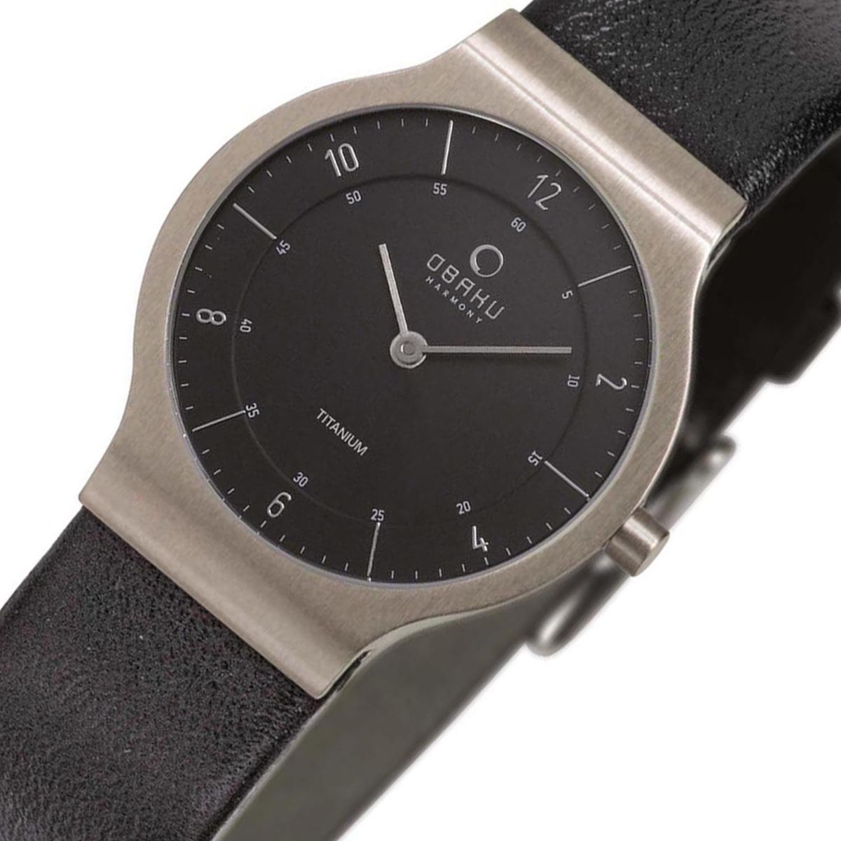 Buy Obaku Flat Titanium Quartz Black Round Dial Womens Watch V133Ltbrb Online