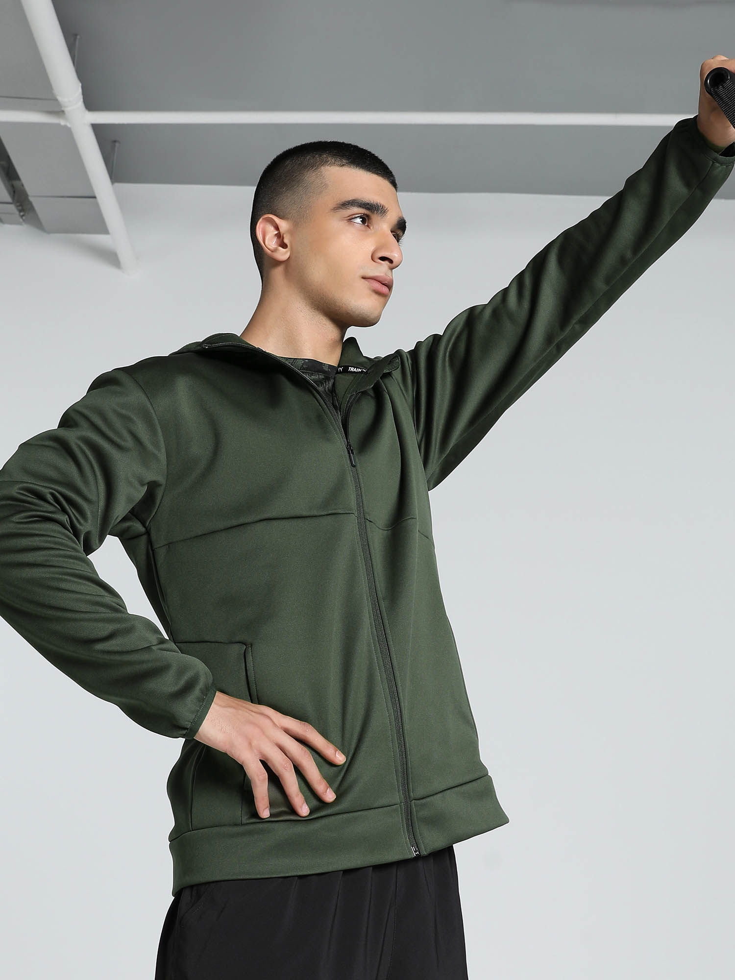 Puma Green Solid Bomber Jacket