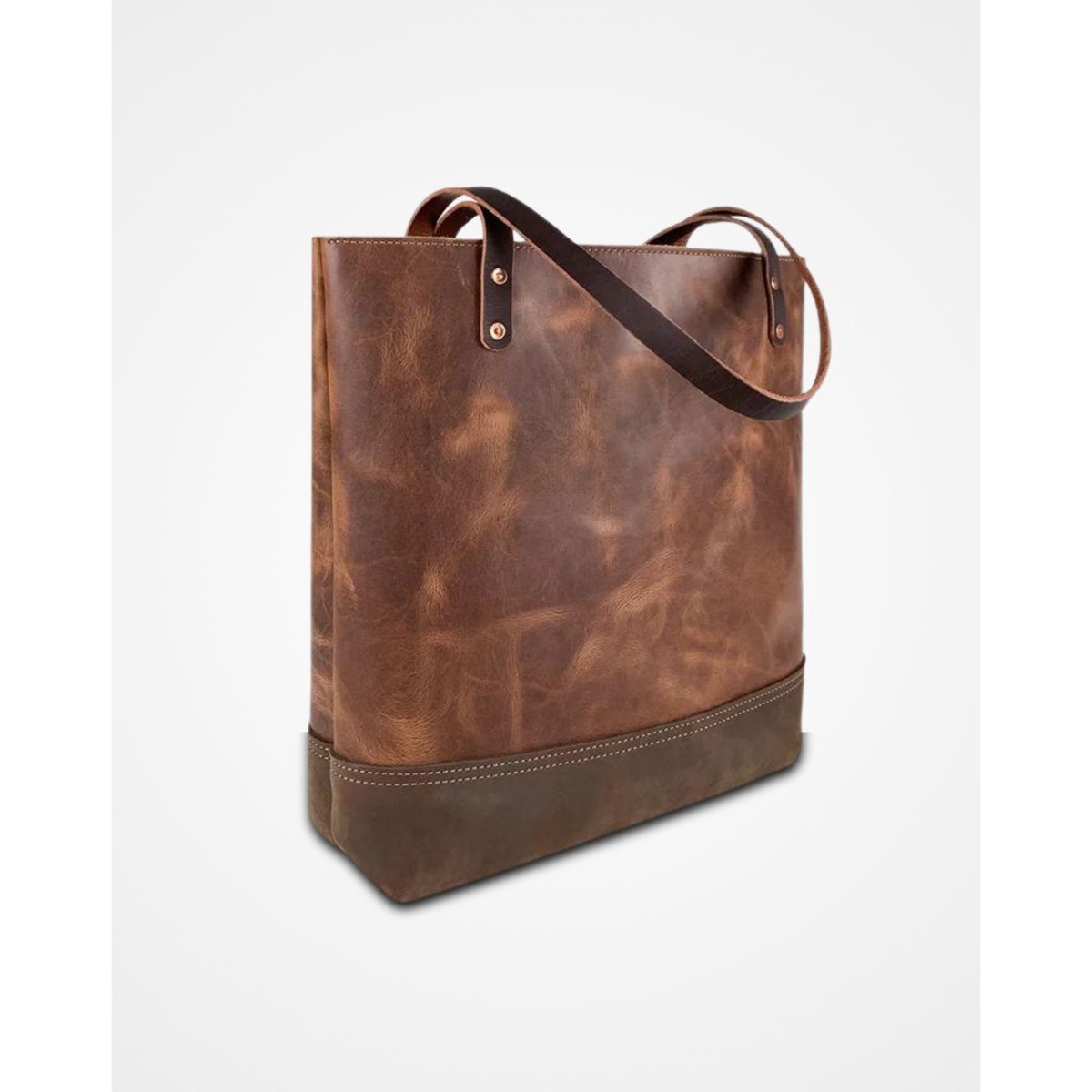 Buy Strutt Women Brown Charlotte Legacy Leather Tote Bag (M) Online