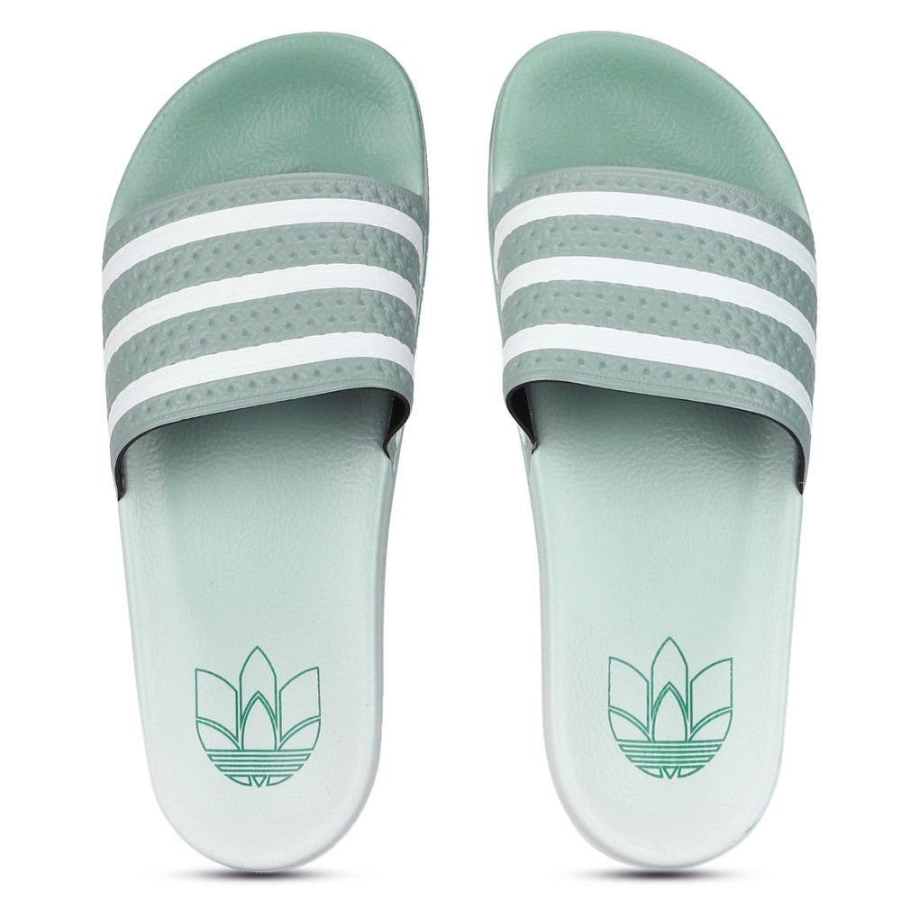 Adidas green sliders store