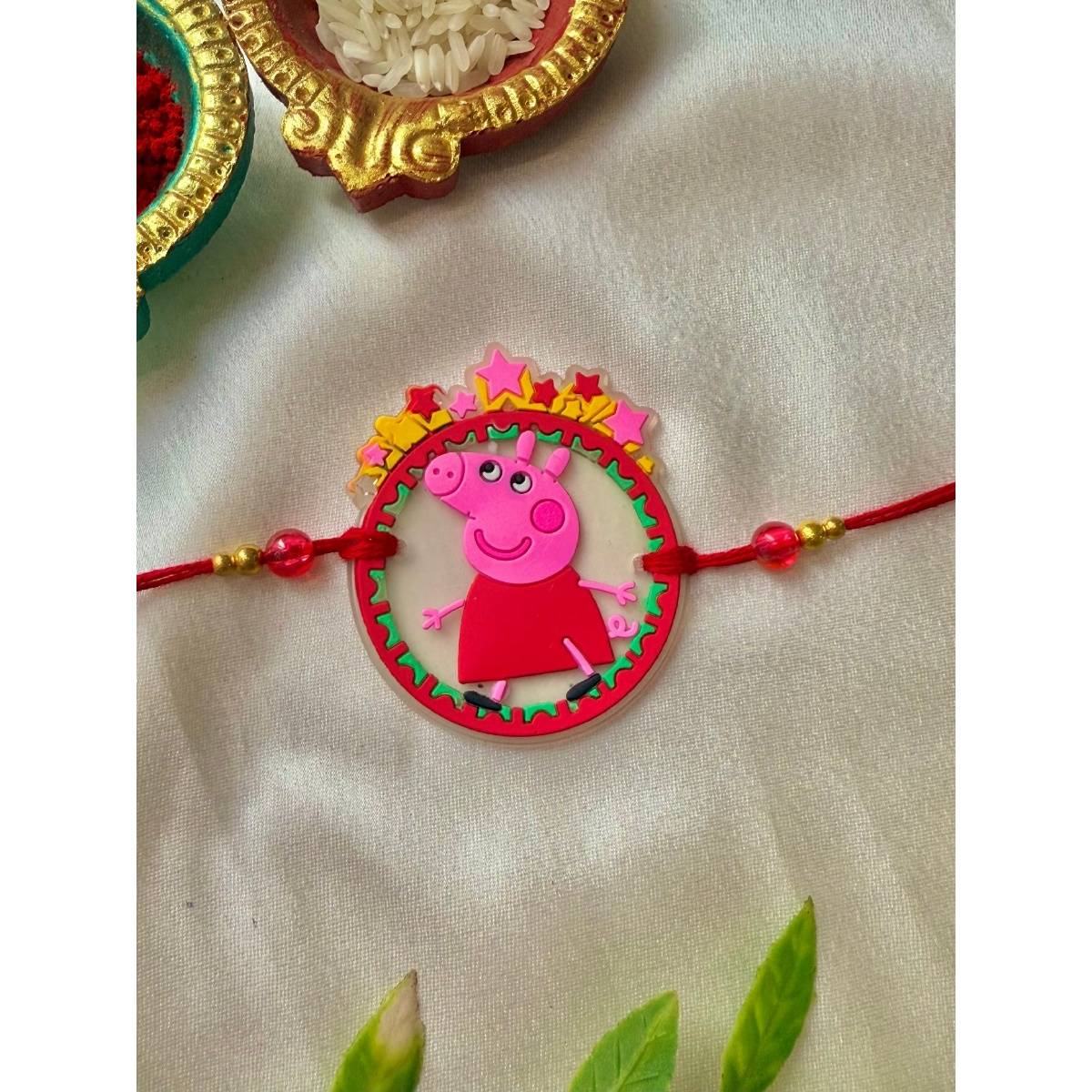 ISHKAARA Peppa Pig Kid Rakhi -Multi-Color