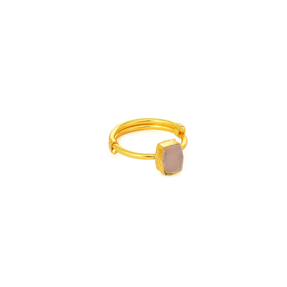 Ruby Raang Studio Natural Stone Pink Ring -Pink