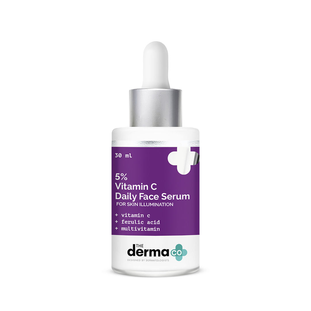 The Derma Co. 5% Vitamin C Daily Face Serum With Ferulic Acid & Multivitamin For Skin Illumination