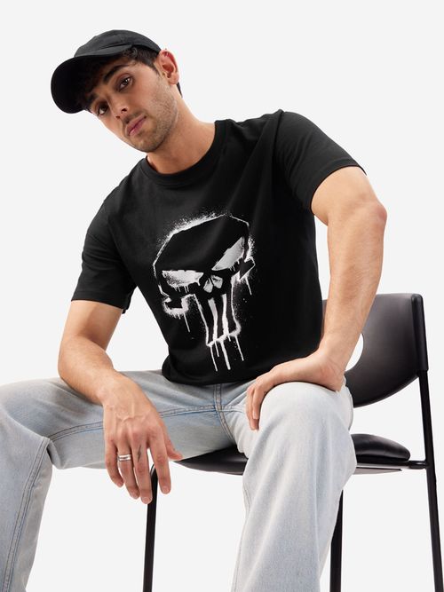 The Souled Store Official Punisher Classic Logo T-Shirt