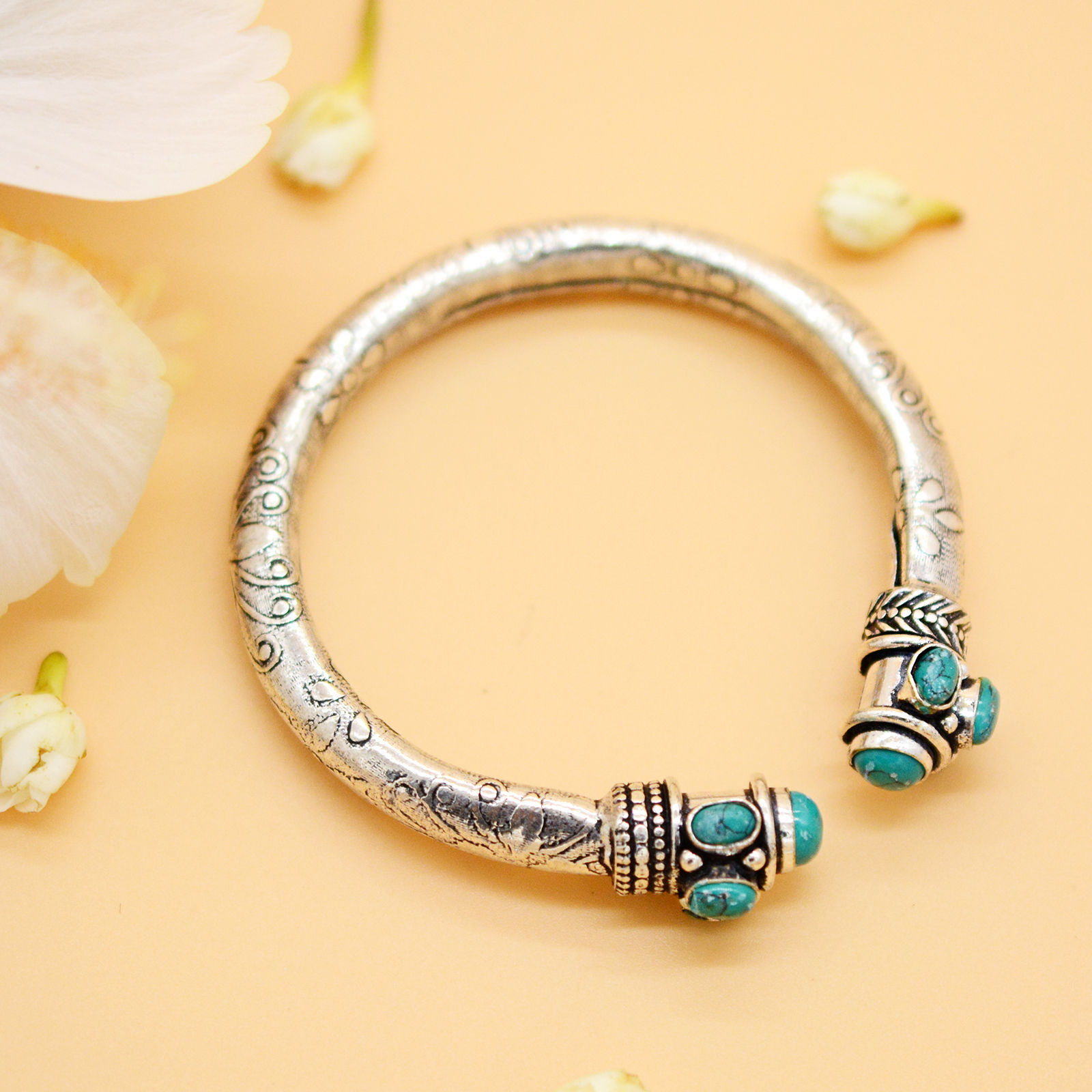 アクセサリー Indian Jewelry Silver Turquoise Bangle 925 sterling silver customized vintage design turquoise