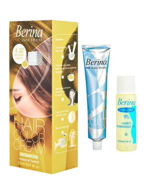 Berina Hair Color Cream - Blonde Green: Buy Berina Hair Color Cream -  Blonde Green Online at Best Price in India | NykaaMan